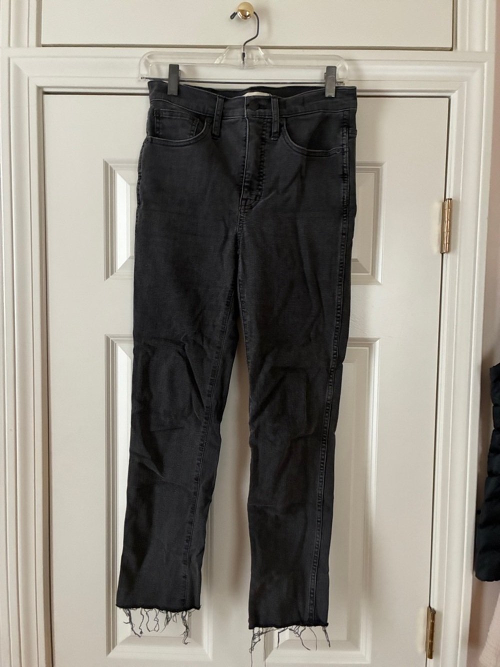 Madewell Charcoal Cropped High-Rise Slim Jeans